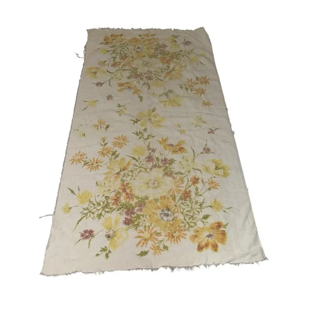 Vintage Floral Terrycloth Towels Lot of 4 Wamsutta Fieldcrest Mixed Prints Retro